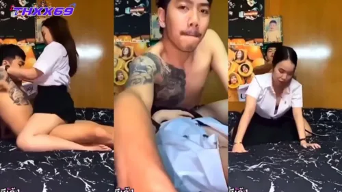 จับรุ่นน้องเย็ดคาชุด บอกไม่เคยถ่ายคลิปเลยจัดท่าหมากระแทกเน้นๆแตกในเต็มหี